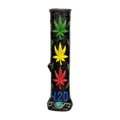 12 INCH HAND CRAFTED WATER PIPE 416GM - 3 LEAF 420